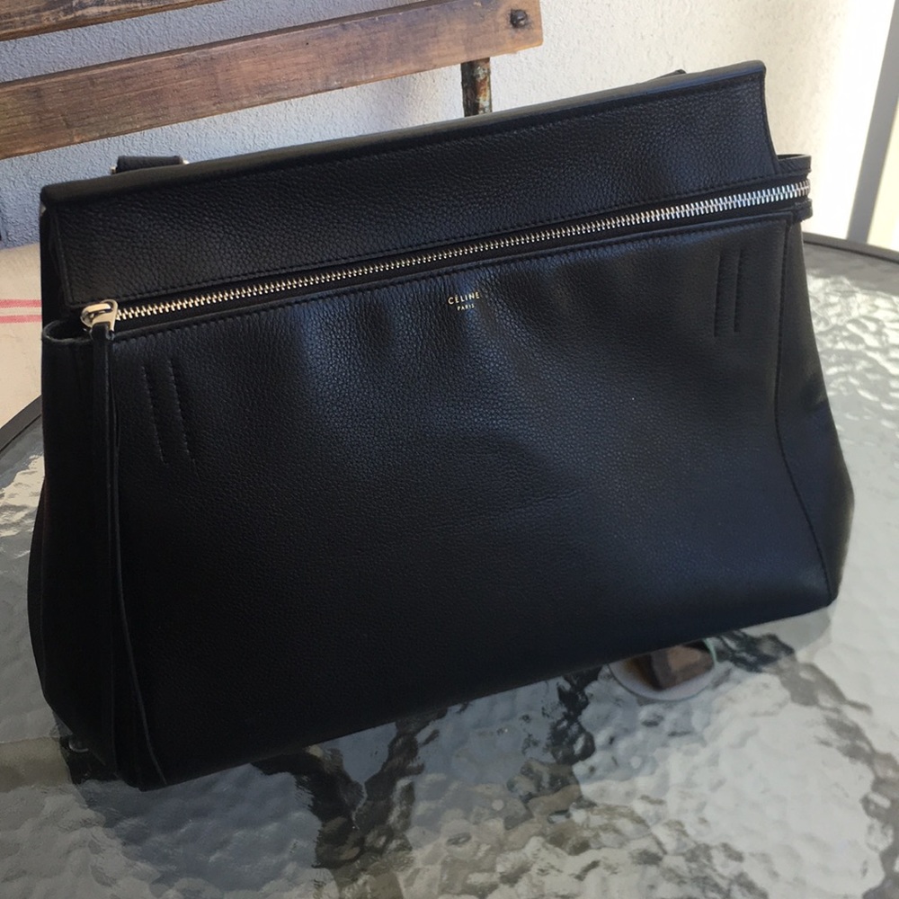 Authentic CELINE edge medium black bag